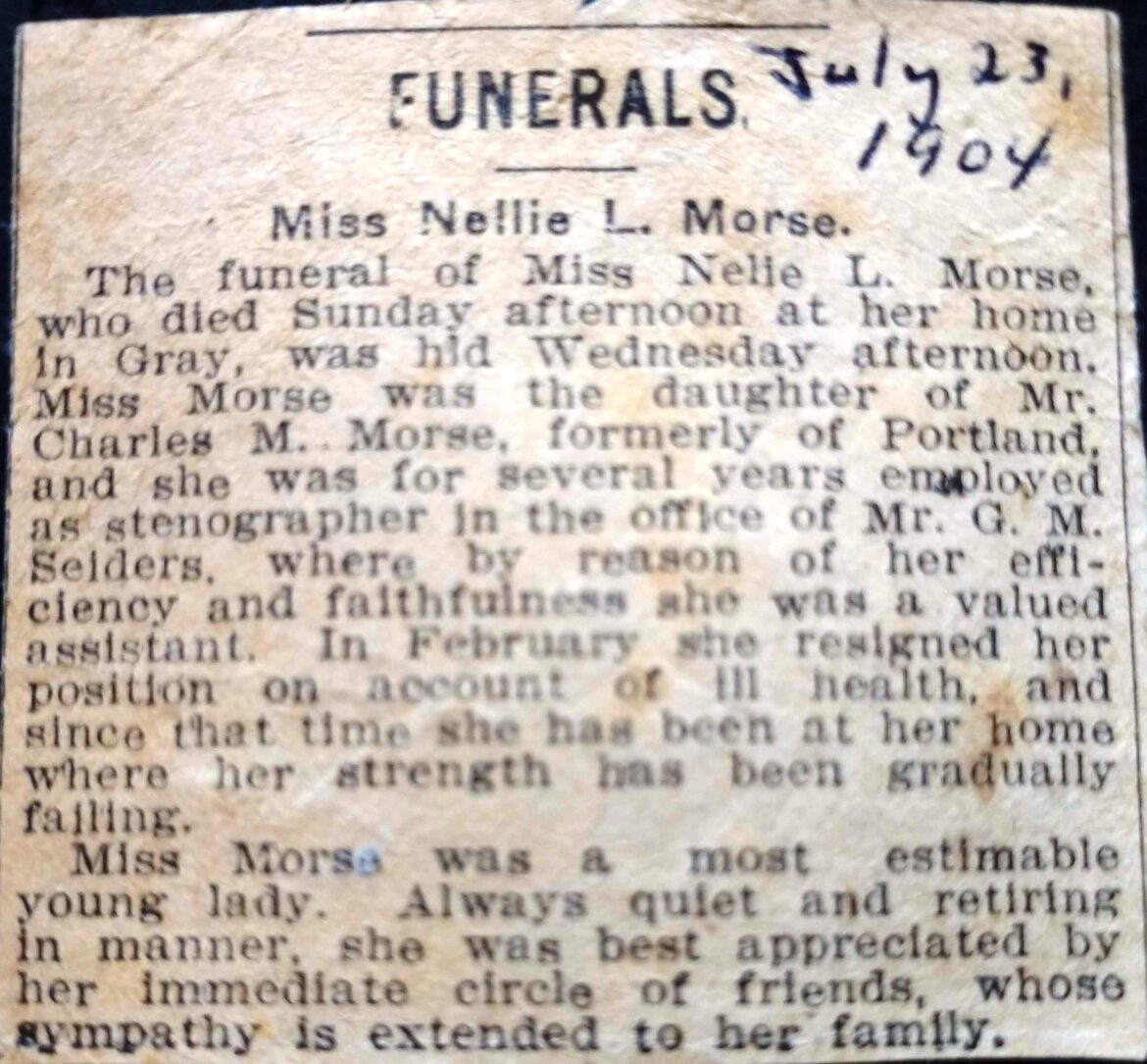 Obituaries &ndash; Gray Historical Society